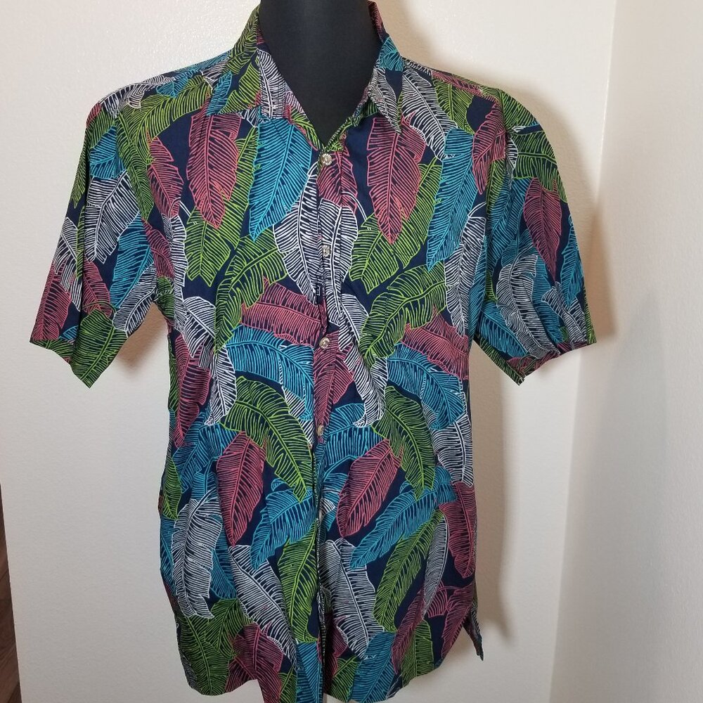 Cooke Street Mens XL Hawaiian Short Sleeve Button Up Shirt Tropical Island Aloha